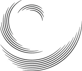 Lines in Circle Form . Spiral Vector Illustration .Technology round Logo . Design element . Abstract Geometric shape .