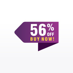 56 discount, Sales Vector badges for Labels, , Stickers, Banners, Tags, Web Stickers, New offer. Discount origami sign banner