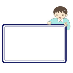 男の子のキャラクター付きフレーム