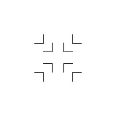 Arrows diagonally directed towards each other sign. eps ten