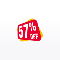 57 discount, Sales Vector badges for Labels, , Stickers, Banners, Tags, Web Stickers, New offer. Discount origami sign banner
