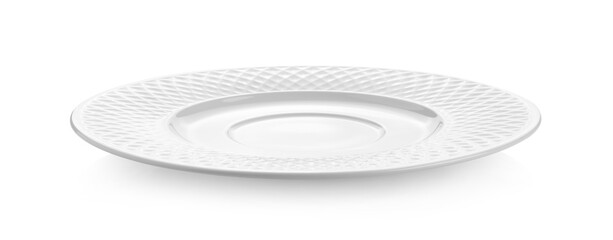 Fototapeta na wymiar empty ceramic plate isolated on white background