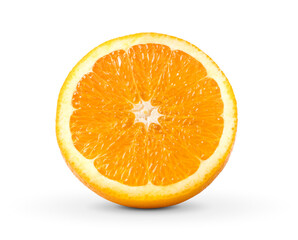 Orange slice on white background