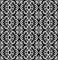 vector seamless pattern with flowers