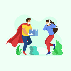 Super fast courier delivery boy, Safe home delivery 