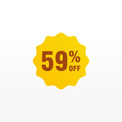 59 discount, Sales Vector badges for Labels, , Stickers, Banners, Tags, Web Stickers, New offer. Discount origami sign banner