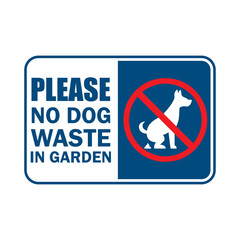 clean up your dog waste warning sign. vector illustration