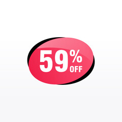 59 discount, Sales Vector badges for Labels, , Stickers, Banners, Tags, Web Stickers, New offer. Discount origami sign banner