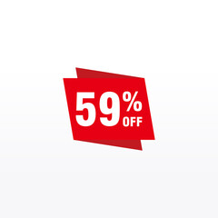 59 discount, Sales Vector badges for Labels, , Stickers, Banners, Tags, Web Stickers, New offer. Discount origami sign banner