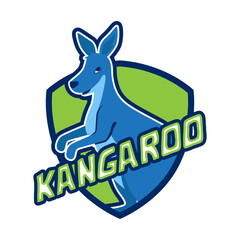 kangaroo logo isolated on white background. vector illustration
