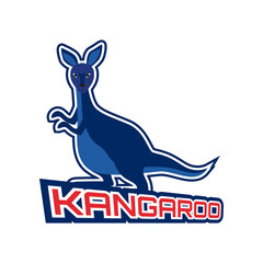 kangaroo logo isolated on white background. vector illustration