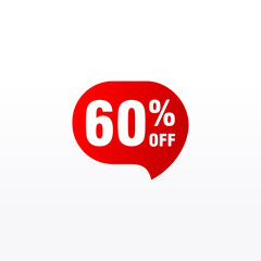 60 discount, Sales Vector badges for Labels, , Stickers, Banners, Tags, Web Stickers, New offer. Discount origami sign banner