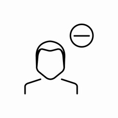 Outline remove user icon.Remove user vector illustration. Symbol for web and mobile