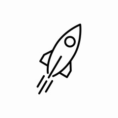 Outline rocket icon.Rocket vector illustration. Symbol for web and mobile