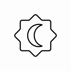 Outline rub el hizb icon.Rub el hizb vector illustration. Symbol for web and mobile