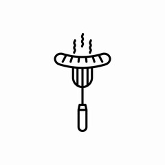 Outline sausage icon.Sausage vector illustration. Symbol for web and mobile