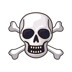 Fototapeta premium human head skeleton isolated on white background. vector illustration