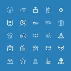 Editable 25 xmas icons for web and mobile