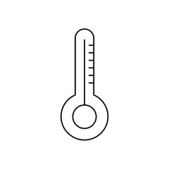 weather thermometer icon, line style