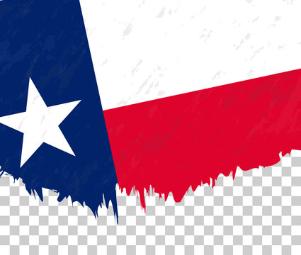 Grunge-style flag of Texas on a transparent background.
