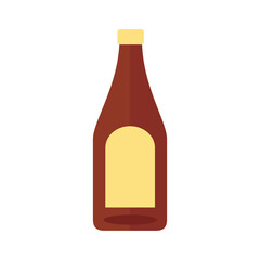 beer bottle drink flat style icon