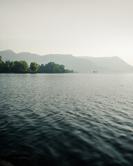 lake and mountains