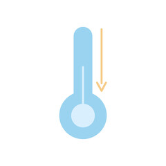 thermometer icon image, flat style