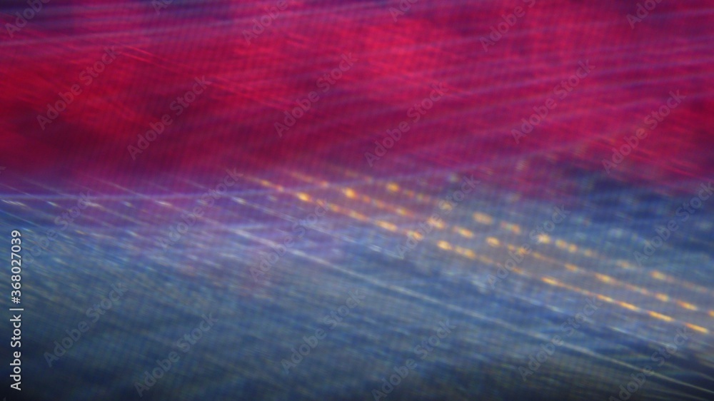 Poster closeup shot of a multi-dimensional work of colorful lights with a broad creative space