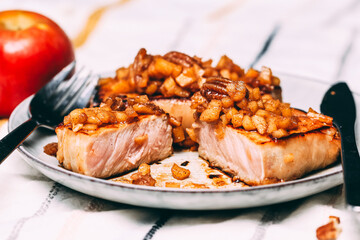 pork chop with apple chutney