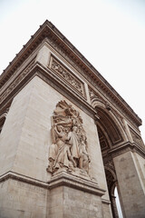  Arc de Triomphe de l'Étoile, famous monument in Paris, France.