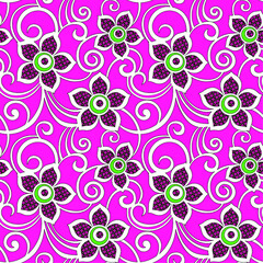 seamless pattern with flowers