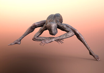 3D Rendering Fantasy Alien