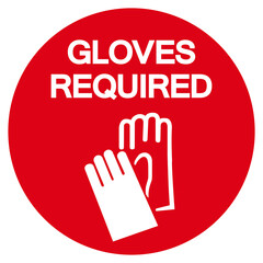 Gloves Required Symbol Sign, Vector Illustration, Isolate On White Background Label .EPS10