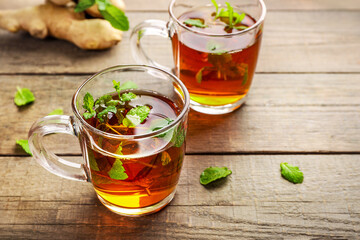 Natural mint tea, immunity boosting