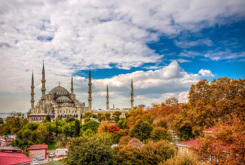 Blue Mosque ( sultanahmet camii ) in Istanbul of Turkey