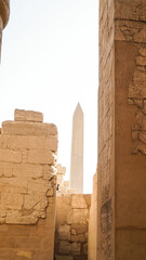 Karnak temple Luxor Egypt obelisk columns with hierogyphics history architecture