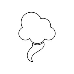 weather concept, tornado cloud icon, line style
