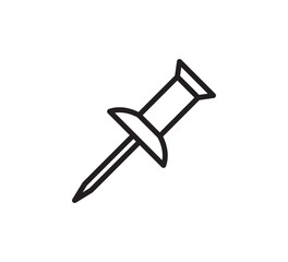 Pushpin icon vector logo design template