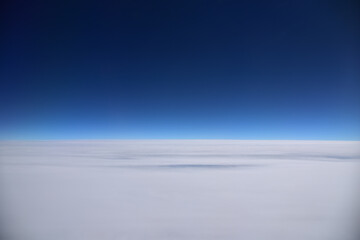 View of blue sky from Airplane