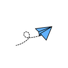 Paper plane icon. Vector illustration in modern design.