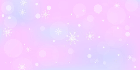 Naklejka na ściany i meble Snowflakes. Snow, snowfall. Falling scattered white snowflakes on a gradient background. Vector 