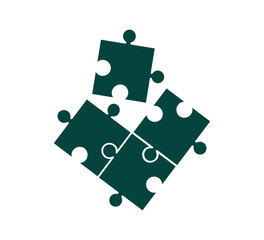 Puzzle icon vector logo template