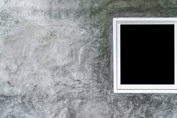 blank photo frame on wall
