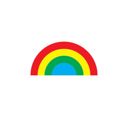 Rainbow icon vector logo design template