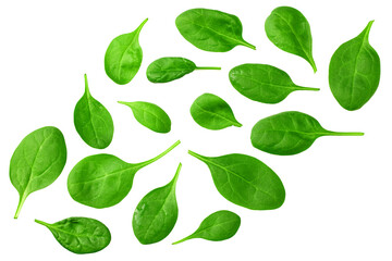 Fototapeta na wymiar spinach leaves on wooden background. Healthy food. Top view.