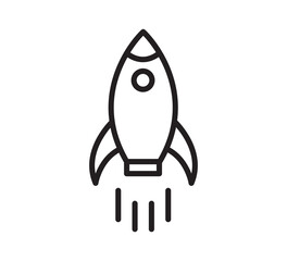 Rocket icon vector logo design template