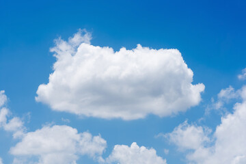 Obraz premium Nature white cloud on blue sky background in daytime, photo of nature cloud for freedom and nature concept.