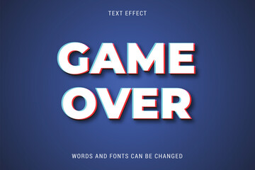 Obraz premium Glitched text effect 100% editable eps file