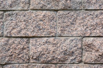 granite masonry on the wall of a residential building