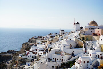 Fototapeta na wymiar Beautiful townscape of Santorini island, Oia, Greece, Europe